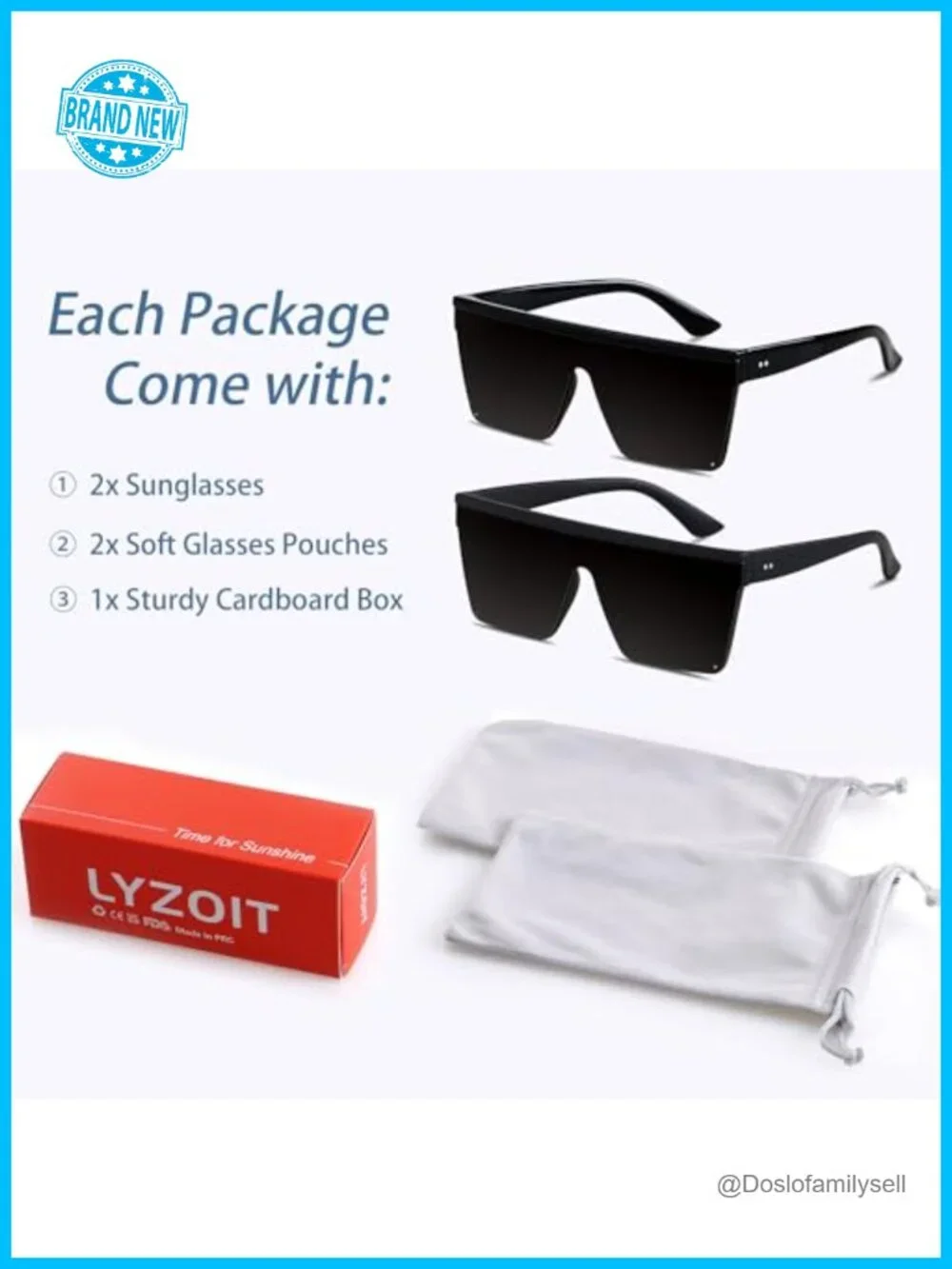 Oversized Flat Top Shield Sunglasses UV400 Protection Rimless Square Shades
